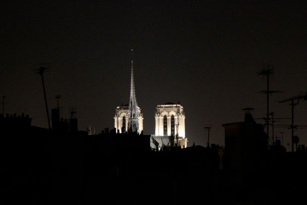 View from the terrace of our apartment in the Ile Saint-Louis rooftops, Paris