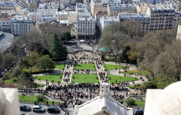 View of Square Willette one of the best churches Sacre-Coeur Paris